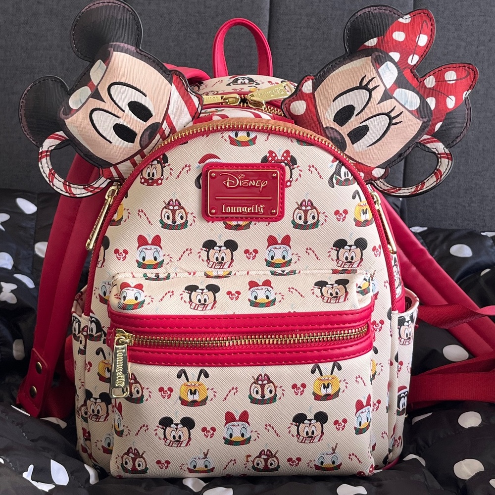 Disney Loungefly Minnie and Mickey  Backpack with Ears Et